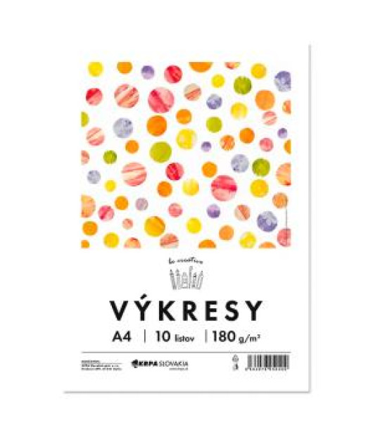 Výkresy 180 g, A4, 10 ks, farba biela 