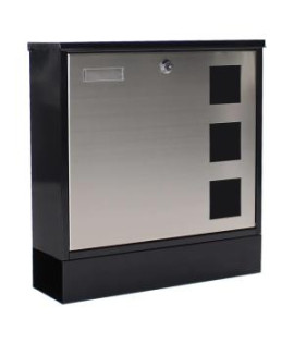 Poštová schránka Design Mailbox, nerez/čierna 