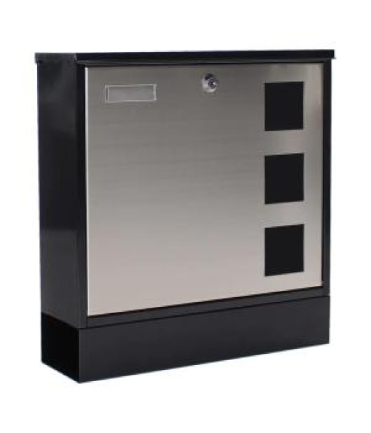 Poštová schránka Design Mailbox, nerez/čierna 