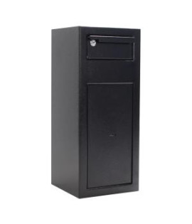 Nábytkový sejf Cashmatic 1, s vhadzovacím mechanizmom, na kľúč, čierny 