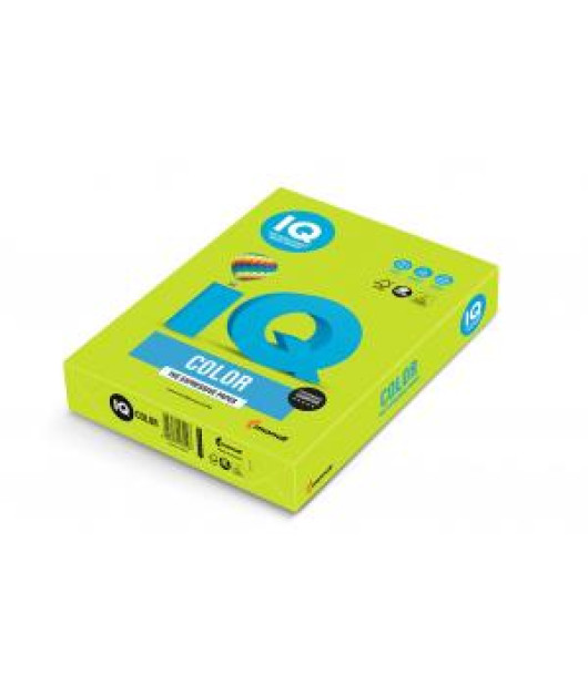Farebný papier IQ color limetkovo zelený LG46, A4, 80g 