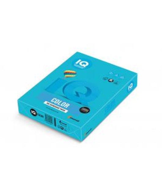 Farebný papier IQ color azúrovo modrá AB48, A4, 80g 