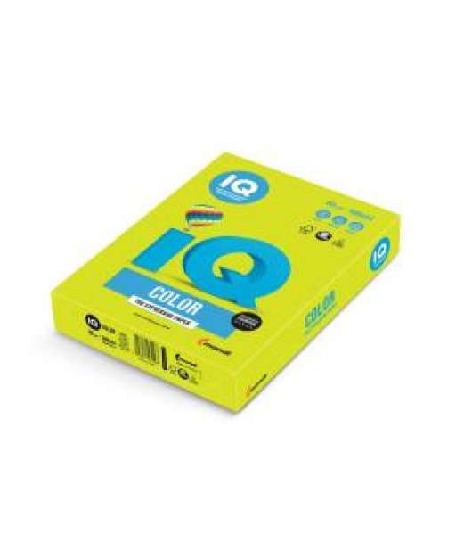 Farebný papier IQ color neónovo zelený NEOGN, A4, 80g 