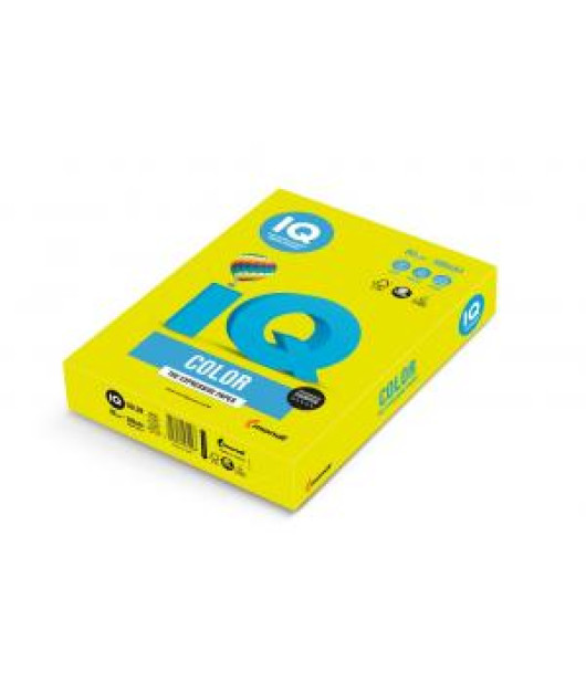 Farebný papier IQ color neónovo žltý NEOGB, A4, 80g 