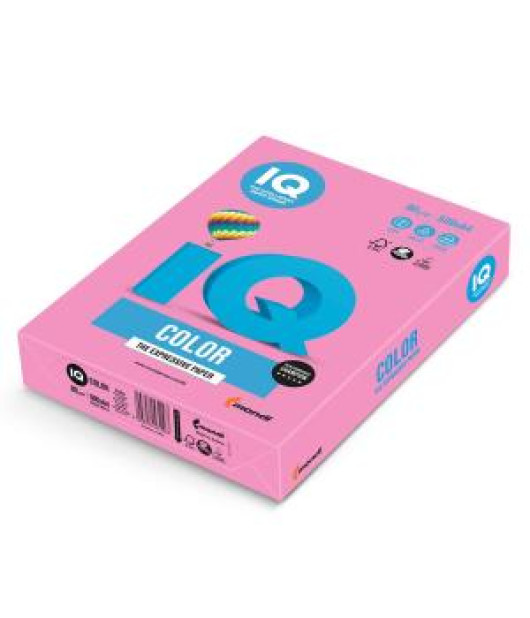 Farebný papier IQ color neónovo ružový NEOPI, A4, 80g 