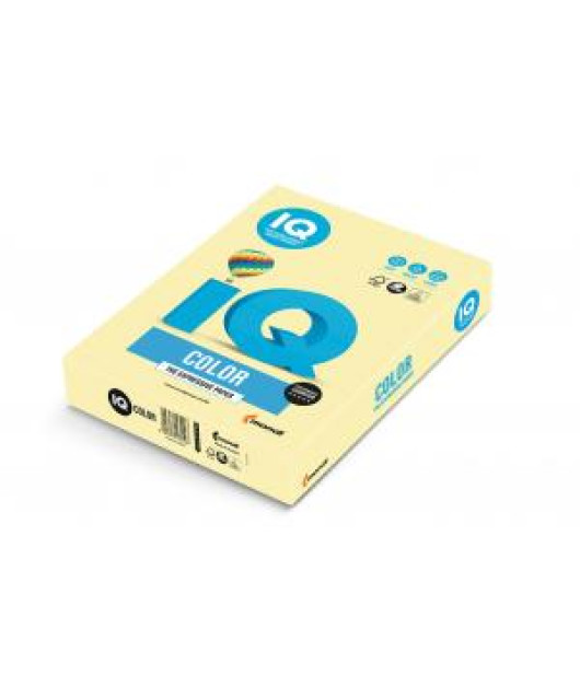 Farebný papier IQ color žltá pastelová YE23, A4, 160g 