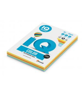 Farebný papier IQ color 5x50 mix intenzívne farby, A4, 80g 