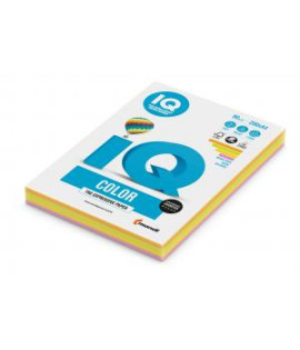 Farebný papier IQ color 4x50 mix neónové farby, A4, 80g 