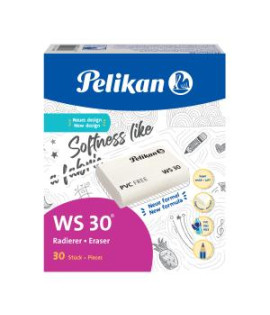 Guma bez PVC Pelikan WS 30 L krémová 30 ks 