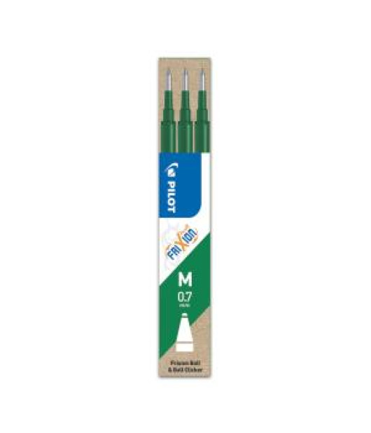 Náhradná náplň do gumovacieho rollera PILOT Frixion 0,7 mm zelená, 3 ks 