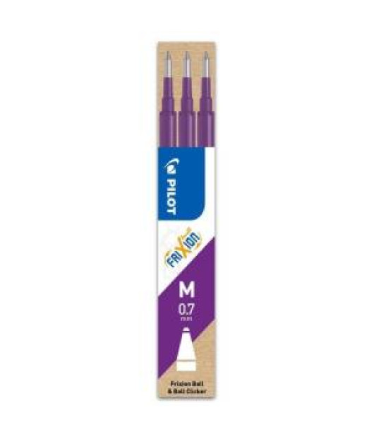 Náhradná náplň do gumovacieho rollera PILOT Frixion 0,7 mm fialová 3ks 