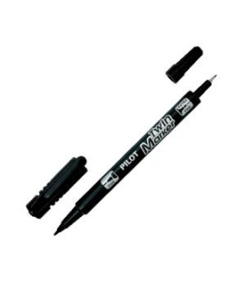 Popisovač obojstranný PILOT Twin Marker BeGreen 0,5 + 0,3 mm čierny 