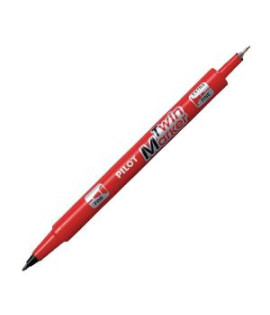 Popisovač obojstranný PILOT Twin Marker BeGreen 0,5 +0,3 mm červený 