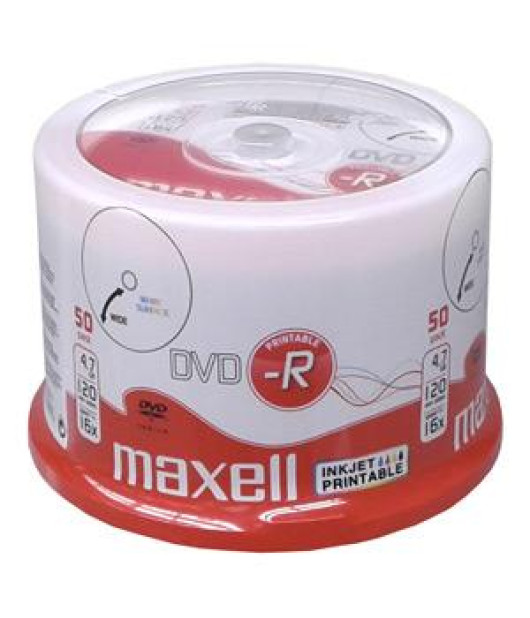 DVD-R Maxell Printable 4,7 GB 16x cake 50 