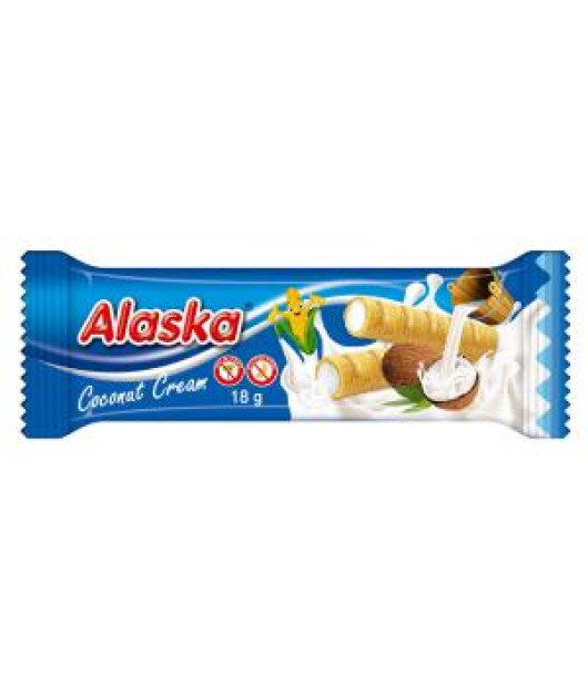 Trubičky Alaska plnené kokosovým krémom 18 g 