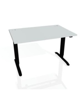 Pracovný stôl Motion, ZO, 2S, 140x70,5-120,5x80 cm, sivá/čierna 