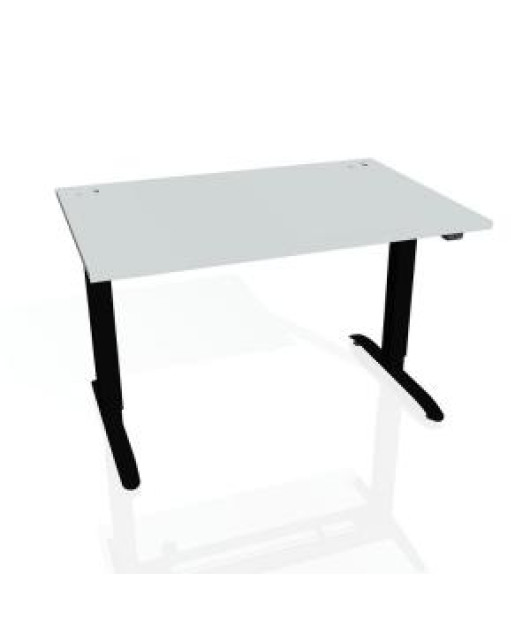 Pracovný stôl Motion, ZO, 2S, 140x70,5-120,5x80 cm, sivá/čierna 