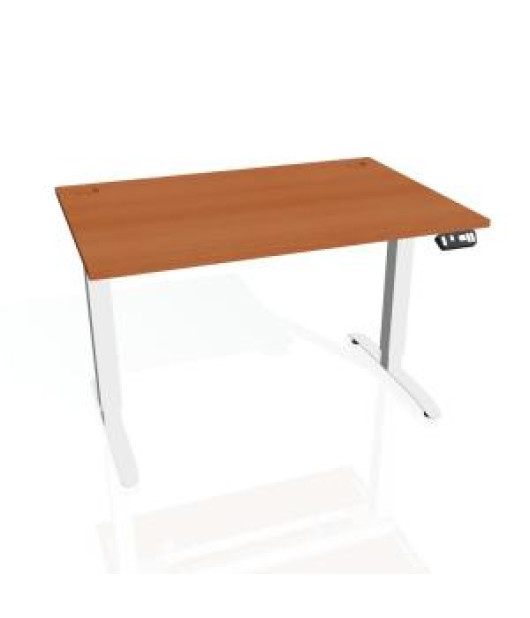 Pracovný stôl Motion, PO, 2S, 140x70,5-120,5x80 cm, čerešňa/biela 