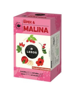 Čaj LEROS bylinný Čajová chvíľka šípka & malina HB 20 x 2 g 