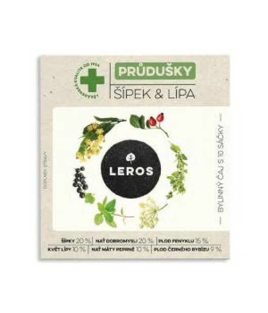 Čaj LEROS bylinný Natur Imunita Vitamín C šípka & lipa HB 10 x 1,5 g 