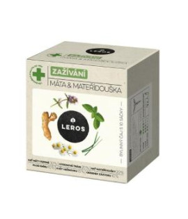 Čaj LEROS bylinný Natur Imunita trávenie, mäta & materina dúška HB 10 x 1,5 g 
