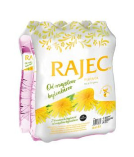 Pramenitá voda Rajec ochutená - púpava nesýtená 6 x 1,5 ℓ 