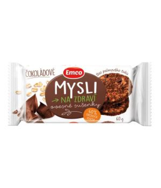 Ovsené sušienky MYSLI 60 g čokoládové 