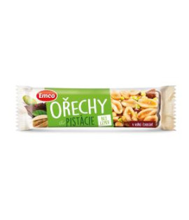 Tyčinka Emco bez lepku 35 g Orechy a pistácie 