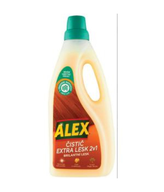 ALEX čistič extra lesk 2v1 na drevo citrón 750 ml 
