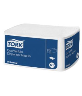 Papierové servítky 1-vrstv. TORK Counterfold biele N1, 30x33cm, 300 ks 