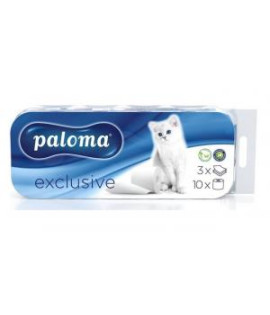 Toaletný papier 3-vrstvový PALOMA EXCLUSIV biely 10 ks 