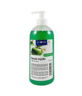 Tekuté mydlo Vione s perleťou zelené, Jablko, 500 ml pumpička 