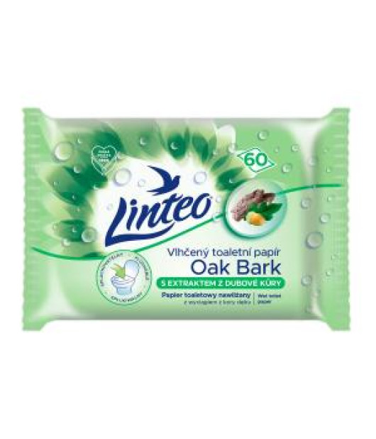 Vlhčený toaletný papier LINTEO Satin dubová kôra 60 ks 