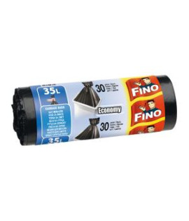 Vrecia zaväzovacie FINO Economy 35 ℓ, 8 mic., 49 x 60 cm, čierne (30 ks) 