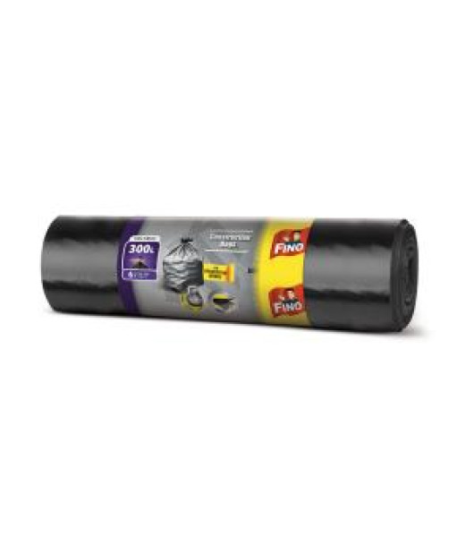 Vrecia zaväzovacie FINO na ťažký odpad 300 ℓ, 70 mic., 135 x 146 cm, čierne (6 ks) 
