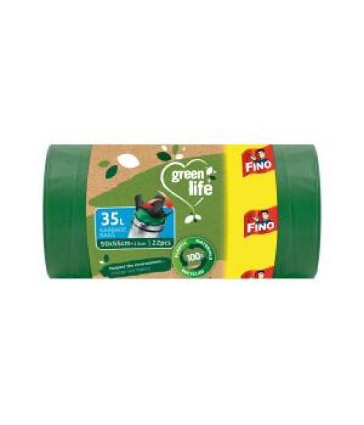 Vrecia zaväzovacie FINO Green Life Easy 35 ℓ, 22 mic., 50 x 55 cm (22 ks) 