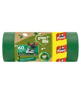 Vrecia zaväzovacie FINO Green Life Easy 60 ℓ, 27 mic., 60 x 66 cm (18 ks) 