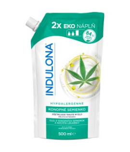 Tekuté mydlo INDULONA náhradná náplň 500 ml Konopné semienko 