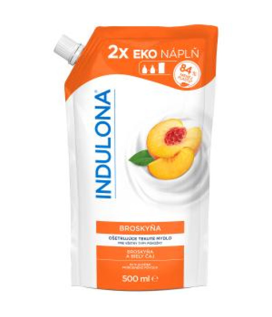 Tekuté mydlo INDULONA náhradná náplň 500 ml Broskyňa 