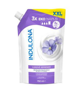 Tekuté mydlo INDULONA náhradná náplň 750 ml Ľanové semienko 