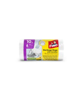 Vrecia zaväzovacie s ušami FINO Premium aromatic 10 ℓ, 6 mic., 36 x 44 cm, biele (50 ks) 