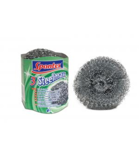 Drôtenka na riad kovová Spontex 3 Steelmax 3 kusy 