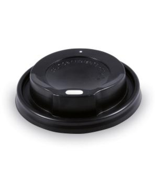 Viečko vypuklé čierne pre pohár Ø 80 mm (100 ks) 