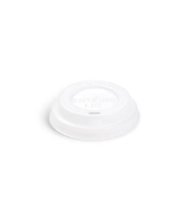 Viečko vypuklé biele pre poháriky (PLA) BIO priemer 80 mm (100 ks) 