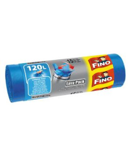 Vrecia zaväzovacie FINO Easy pack 120 ℓ, 22 mic., 70 x 102 cm, modré (15 ks) 