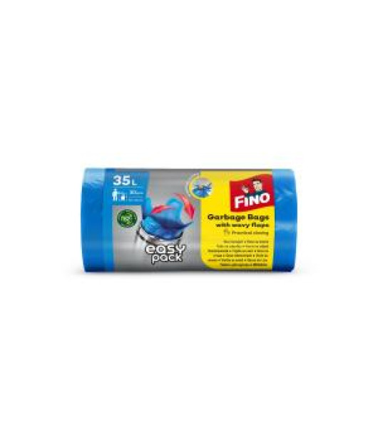 Vrecia zaväzovacie FINO Easy pack 35 ℓ, 15 mic., 50 x 55 cm, modré (30 ks) 