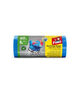 Vrecia zaväzovacie FINO Easy pack 60 ℓ, 18 mic., 60 x 66 cm, modré (20 ks) 
