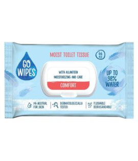 Vlhčený toaletný papier Comfort, s alantoínom s upokojujúcim účinkom 44ks 