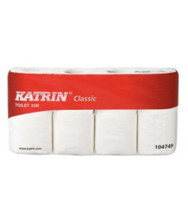 Toaletný papier 2-vrstvový KATRIN Classic Toilet 200, návin 23 m (8 ks) 