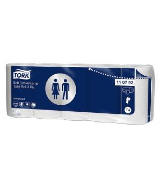 Toaletný papier 3-vrstv. TORK Advanced biely T4 návin 19,4 m (10 ks) 